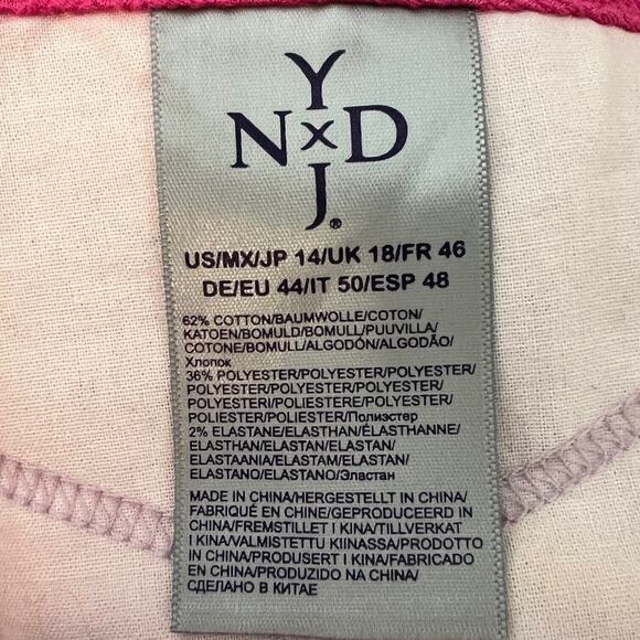 NYDJ Womens Skimmer Capri Pants Size 14 Pink Textured Lift x Tuck Technology - Picture 6 of 7